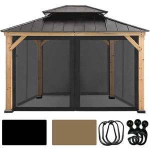 CoastShade Universal Replacement Canopy Mosquito Netting Screen Sidewalls Only for 10' x 12' Gazebo Canopy