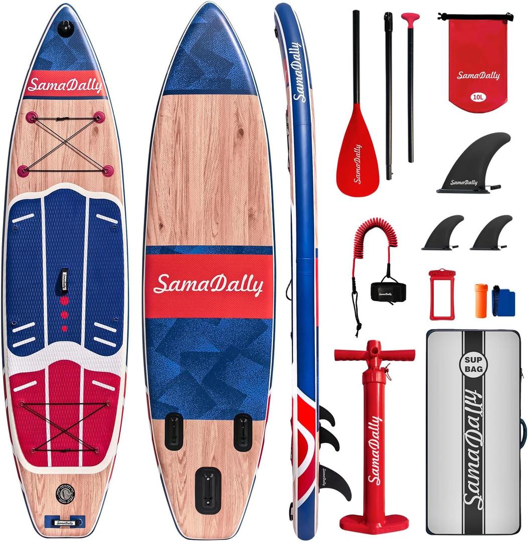Inflatable Stand Up Paddle Board - Ultra Stable Wide Paddle Boards of All Skill Levels, Full-Color Gradient Design, Anti-Slip EVA Deck with Premium Accessories