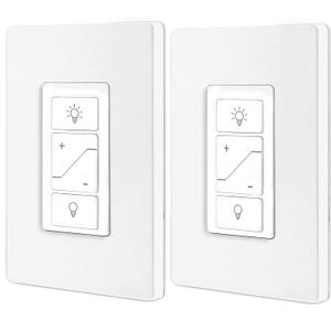 Smart Remote Dimmer Switch Compatible with Alexa:Just Link to The Amazon Echo in one Step. 2pack