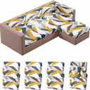 8Pcs Stretch Patio Cushion Covers, Printed Waterproof Patio Sofa Cushion Covers with Buckle Design, Washable Outdoor Couch Chair Cushion Covers Geometry Replacement Furniture Cover