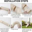 4 Pack Gutter Downspout Extensions for Rainwater Drainage, 4” Diameter Thickened Flexible Downspout Extender Extendable from 21" to 67"(Limestone)