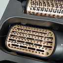 Hair Dryer Brush Set, Multifunctional Hot Air Brush for Salon Blowouts, Negative Ion Technology & Quick Drying, Shiny and Less Frizz, Black Gold