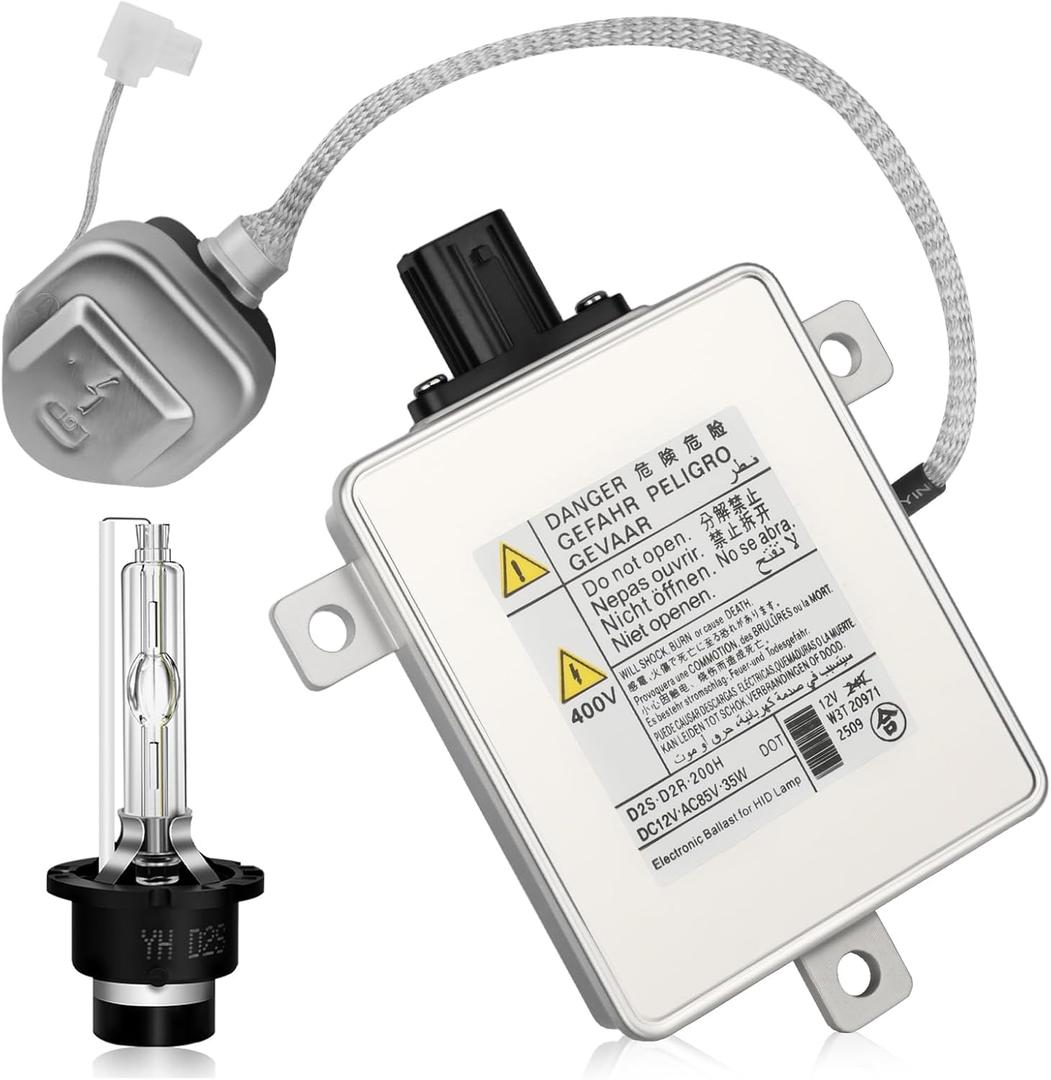 W3T19371 HID Headlight Ballast with Igniter & D2S Bulb for Acura TL TSX ZDX MDX ILX for Honda Accord Odyssey for Mazda 3 5 CX-5 Xenon Headlight Ballast Module Control Unit W3T16271 W3T15671