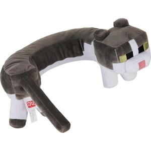 Mattel Minecraft Purring Sounds Neck Pillow, Cat Plush Toy with Sound for Travel, Comfort & Play 