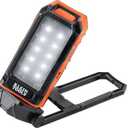 Klein Tools 56403 LED Light, Rechargeable Flashlight/Worklight with Kickstand, Magnetic Mount, and Carabiner, Charges Small Electronics, for Work, Camping