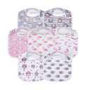 7 Pack Baby Cotton Absorbent Bibs for Drooling Teething (Multi03)