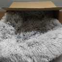 INVENHO Medium Dog Beds for Medium Dogs Washable, Rectangle Dog Bed Medium Size Dog, Orthopedic Dog Bed, Warming Soft Calming Sleeping Puppy Bed Durable Pet Bed with Anti-Slip Bottom M(30"x24"x9") (Grey)