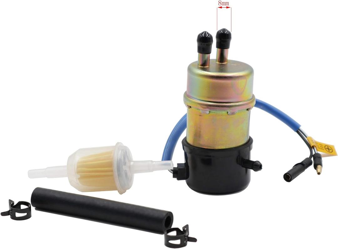 Electric Fuel Pump 49040-1055 for Kawasaki Mule 3000 3010 3020 2520 2500 2510 1000 KAF620 Engine (8mm In/Outlet)