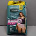 Depend Fresh Protection Adult Diapers, Incontinence Underwear for Women, Disposable, Maximum, Medium, Blush, 30 Count