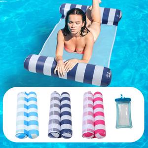 3/5/8 Pack Pool Hammock Upgrated Water Pool Floats, 4-in-1 (Hammock, Saddle, Lounge Chair, Drifter) Multi-Purpose Water Pool Float, Non-Stick PVC Material