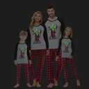 VENTELAN Family Matching Christmas Pajamas Set Holiday Santa Claus Sleepwear Xmas PJS Set for Couples and Kids (2T, Grey Deer)