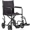 Invacare Transport Wheelchair for Adults, Compact Lightweight Wheel Chair with Foldable Backrest, 19in Seat with Seatbelt, Swing-Away Footrests, Portable Steel Travel Transfer Chair