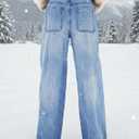 EMMIOL Women's 2026 Wide Leg Jeans Distress Mid Waist Denim Pants Vintage Y2K Trousers (XXL)