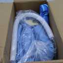 StarOcean Inflatable Swimming Pool with Canopy, for Kids, Adult, Durable Thickened Blowup Family Pools with Seats, Backrest for Backyard, Dark Blue-118"x75"x22" Large