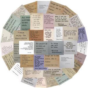 Anwyll Motivational Quotes Stickers 180Pcs - Vintage Inspirational Journaling Stickers Self-Adhesive Typewriter Style Scrapbook Sticker Famous Saying Sticker for Planner Junk Journal Supply(3Pcs/Each)