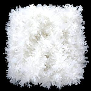 Dingion 50 ft White Tinsel Garland White Garland for Christmas Tree Fluffy Twist Ornaments for Winter Holiday Indoor Home Decorations, (Snowy)