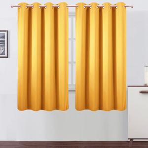 Yellow Blackout Curtains/52 x 63 Inch/Set of 2 Panels Room Darkening Curtains