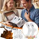 8 Pairs Christian Socks for Men Women,Faith Cross Socks as Gifts for Catholic Men and Pastor (White)