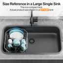 GSlife Small in Sink Dish Drying Rack - Stainless Steel Compact Dish Drainer for RV Kitchen Apartment Sink, Rust Resistant Inside Sink Rack, 12 Person Households, 11.6" W x 13.4" L, Silver