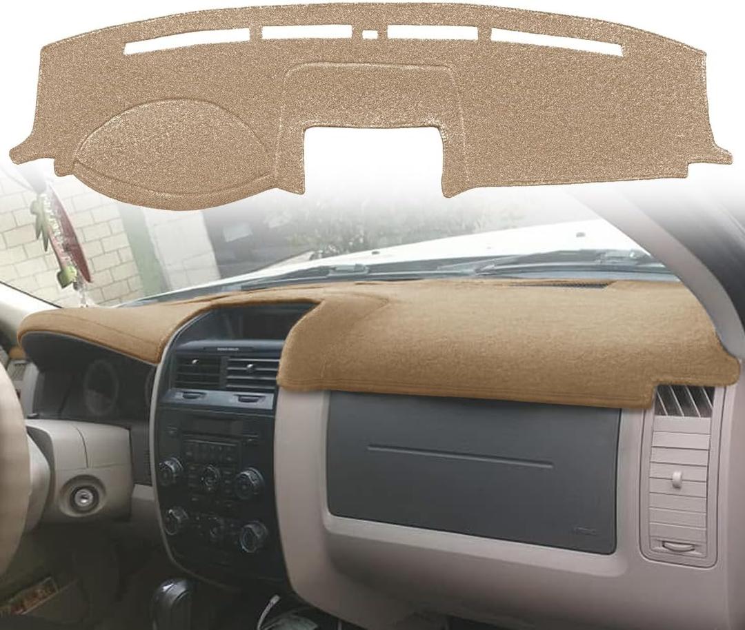 Yiz Dash Cover Mat Custom Fit for Ford Ford Escape/Mercury Mariner/Mazda Tribute Dashboard Cover Pad Carpet J178 (Beige)
