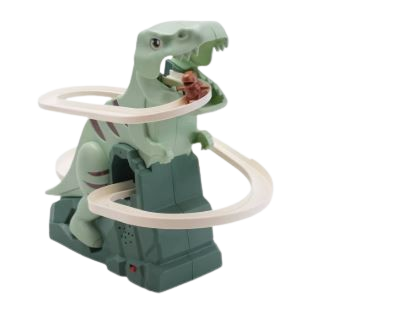Dinosaur Chasing Race Track Game Set Slide Climb Stairs Toy Roller Coaster Toy with Music Educational Puzzle Playsets Gift for Toddler Kids Boys Girls Age 3 4 5 6 7 8