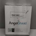 Angel Shield Wood Veneer Natural Toilet Seat with Quiet Close,Easy Clean,Quick-Release Hinges(Round,Oak) (Round-16.5")