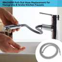 88624000 Pull-Out Hose Replacement for Hansgrohe&Grohe Kitchen Faucets59-Inch Premium Spray Hose with Brass Connectors, Compatible with 95507000, 95506000&48293000Durable Pull-Down Faucet Hose Kit