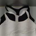 Hanes Womens Sport Compression Racerback Sports-Bra (Large, Black/White - 2 Pack)