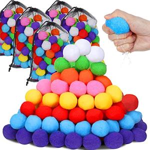 Deekin 200 Pcs Reusable Water Balloons Water Balls Games with 2 Mesh Bag Summer Outside Toys for Outdoor Fun Game Play
