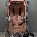 Hagaday Baby Stroller, 2-in-1 Reversible Toddler seat with Bassinet Mode, Foldable Infant Stroller with Canopy, One Button Brake, Adjustable Handle, Newborn Pushchair(Pink)