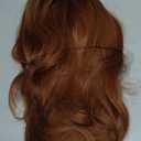 Honygebia Ginger Wig with Bangs - Auburn Wigs for Women, Copper Red Long Straight Layered Hair, Light Honey Blonde Dark Roots, Natural Synthetic Heat Resistant Wigs for Halloween/Christmas/Party