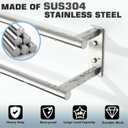 Alise 32 inch Double Towel Bar for Bathroom Wall Mounted, Brushed Nickel