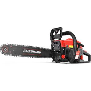 62CC Gas Chainsaw, 20 Inch Power Chain Saw, 2-Cycle Handed Petrol Chainsaws Gasoline Chainsaws Garden Tool for Cutting Trees, Wood, Outdoor Home Garden and Farm Use