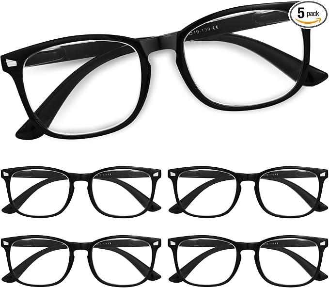 CCVOO Reading Glasses for Women with Blue Light Filter
1.0, Eye Glasses, Blue Light Blocking, Cheaters (Light Black)