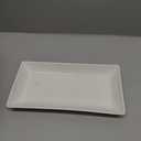 MALACASA Serving Platters Set of 4, Ceramic Serving Platters and Trays for Serving Food, Rectangular Serving Trays for Party, Large Serving Plates, Party Serving Trays and Platters - 12 Inch, White