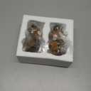 2 Pcs Happy New Year Highland Cow Figurines Decor New Year Cow Gnomes Gifts Resin Statue Calf Lovers Gifts for Farmhouse Home Garden Bathroom Kitchen Office Tiered Tray Table Decor