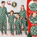 ANGELGGH Family Matching Christmas Onesie Pajamas, Vacation Cute Printed One Piece Pajamas, Xmas Hooded Holiday Sleepwear (Medium, Green Plaid Santa)