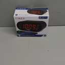 Timex Alarm Clock for Bedroom with FM Radio and 10 Station Presets, Clock Radio with Dual Alarms, USB Charger, Large Display, Sleep Timer, and Snooze  Black (T232B)