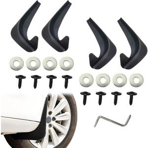 2 x 4PCS Car Mud Flaps, Mud Guard, Fender Guard, Splash Guard, Front & Rear Side Mud Guard, Wheel & Tire Splash Guards, Fender Against Sewage, Mud, Dust, Snow, No Drilling Mudguards Universal for Most Car