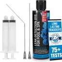 Pool Leak Detection Dye Kit - with 2 Precision Applicators - Made in USA - Superior Long Lasting UV Pool Dye Easily Locates Leaks - for All Pool, Spa, & Hot Tub Types - 8 OZ (Vibrant Blue)