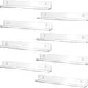 Sooyee 8 Pack 15 Inch Acrylic Invisible Kids Floating Bookshelf for Kids Room,Modern Picture Ledge Display Toy Storage Wall Shelf,Clear (8 Pack)