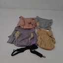 Washable Female Dog Diapers (4 Pack+1 Suspenders), Reusable Female Girl Doggy Doggie Puppy Wraps Panties Belly Band for Pet Heat Period Pooping Peeing Potty Training Incontinence Marking XLarge (Pink,Purple,BrownBlue)