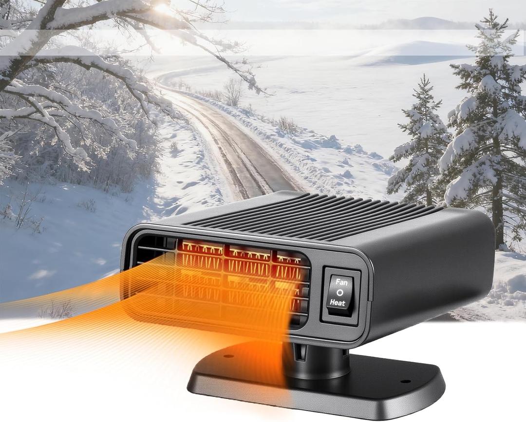 Katroiy Car Heater, Portable Car Heaters for Vehicle, 12V Car Heater that Plugs into Cigarette Lighte, 2 in 1 Heating & Cooling Fast Windshield Defrost Defogger