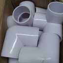 1-1/2" 90 Degree PVC 2 Way Elbow Fitting, 10 Pcs Right Angle Pipe Connectors, Schedule 40 Furniture Grade Fittings for Building PVC Furniture DIY Garden Structures and Frames