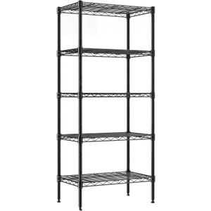 DUMOS 5-Tier Metal Storage Shelves, Wire Shelving, Storage Rack, 23.2" W