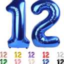 12 Balloons Number, 21 Balloons, 12th Dark Blue Party Decorations 40 In Big 21st for Girl Boys Engagement, Wedding, Celebration Party, Graduations, Photo Shoot