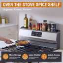 30" Magnetic Stove Top Shelf, Stainless Steel Kitchen Over Stove Spice Rack