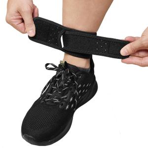 Achilles Tendonitis Brace, 2Pcs Adjustable Achilles Strap for Men Women, Breathable Ankle Brace for Achilles Pain, Running, Cycling, Hiking, Sports (One Size, Black)