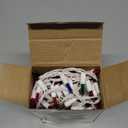 PREXTEX Multicolor String Lights (20 Feet, 100 Count) with White Cord - Indoor and Outdoor Colorful Twinkle Lights for Holiday Decor