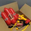 5 Piece Kids Fireman Costume Set,Firefighter Water Gun Blaster Backpack,Firefighter Water Sprayer Toys,Tank with Hose Shooter for Outdoor Play Boys & Girls